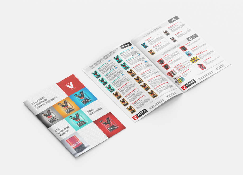 Folder reklamowy venol motor oil